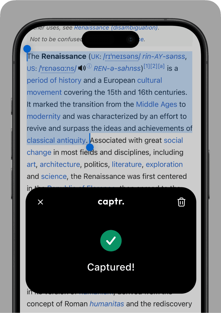Feature 4: Capture anything, anytime